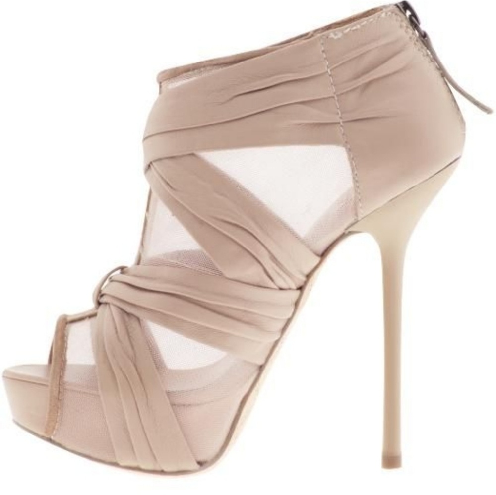 LAMB nude mesh heels 7.5